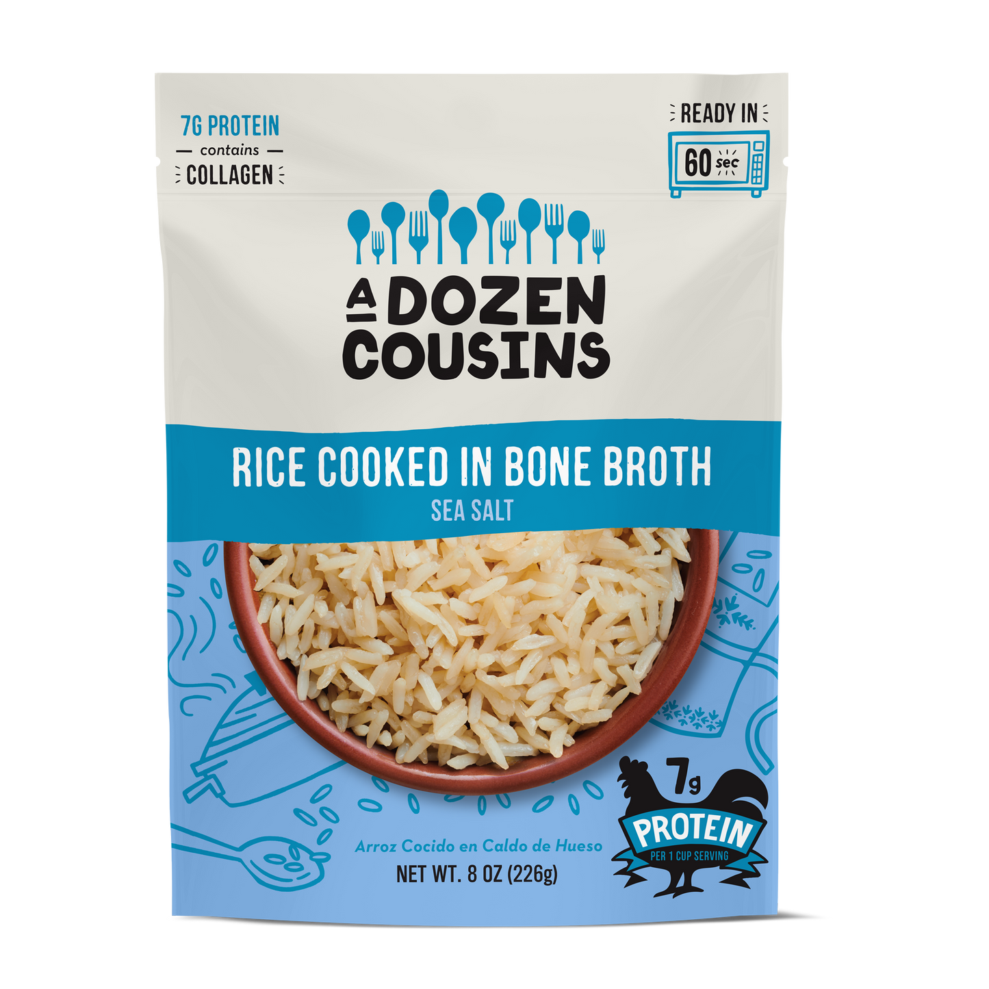 Sea Salt - Rice Cooked in Bone Broth (12 Pack)