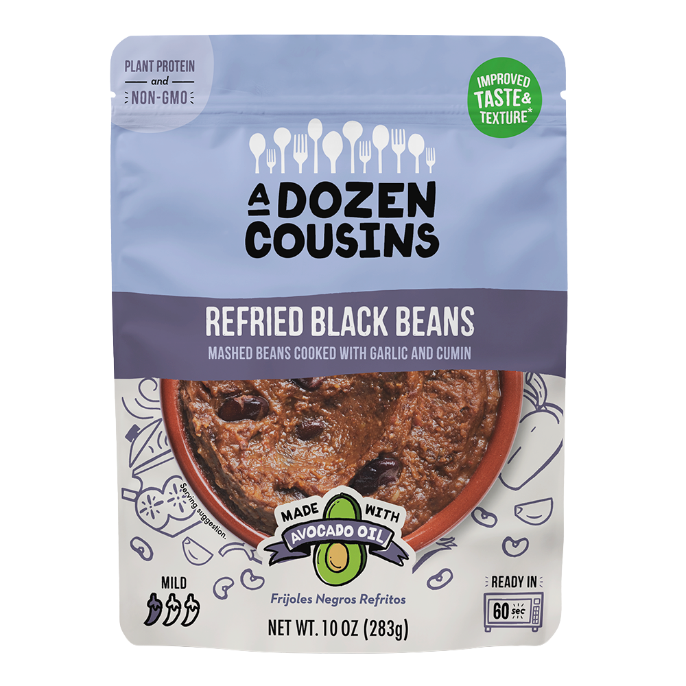 Refried Black Beans (12 Pack) – A Dozen Cousins