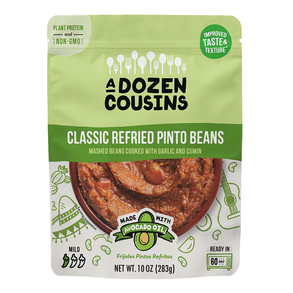 Classic Refried Pinto Beans (12 Pack) – A Dozen Cousins