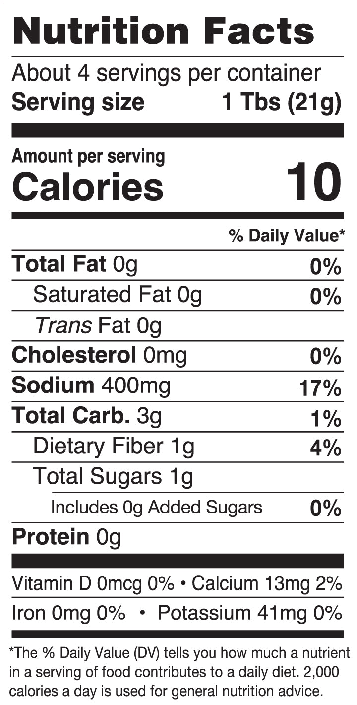 Nutritional Label