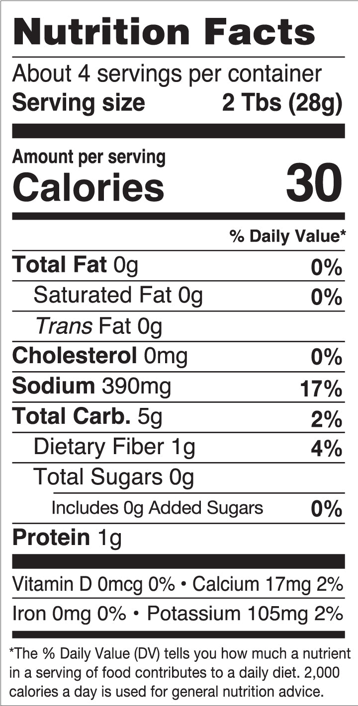 Nutritional Label