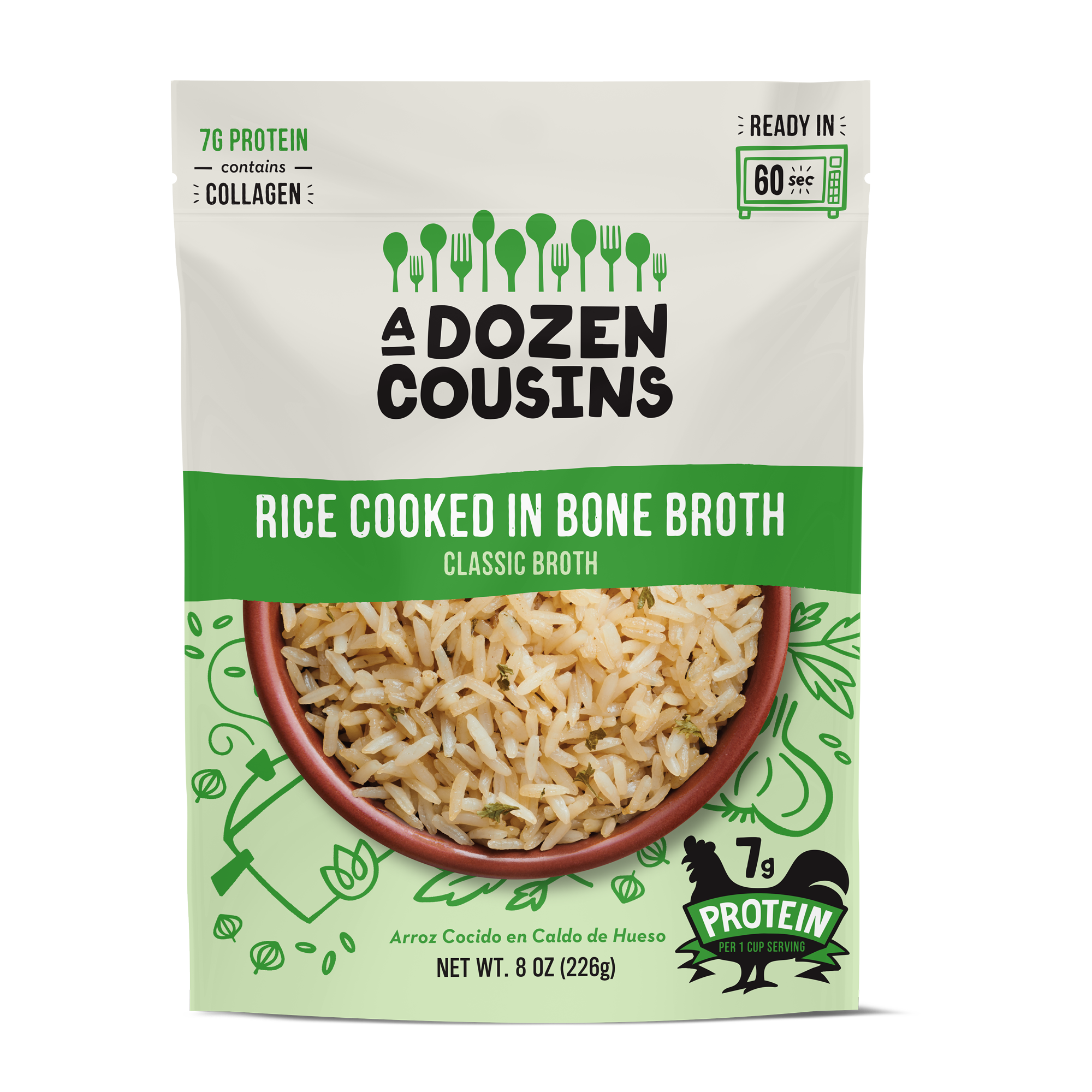 Classic Broth - Rice Cooked in Bone Broth (12 Pack) – A Dozen Cousins