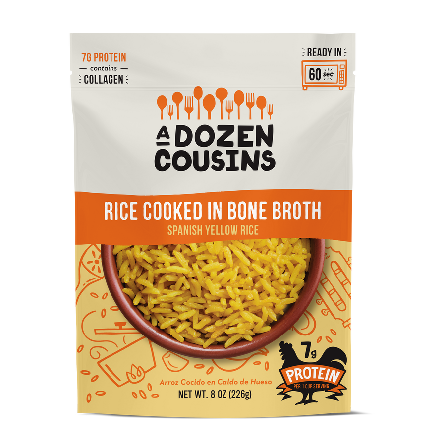 Spanish Yellow - Rice Cooked in Bone Broth (12 Pack)