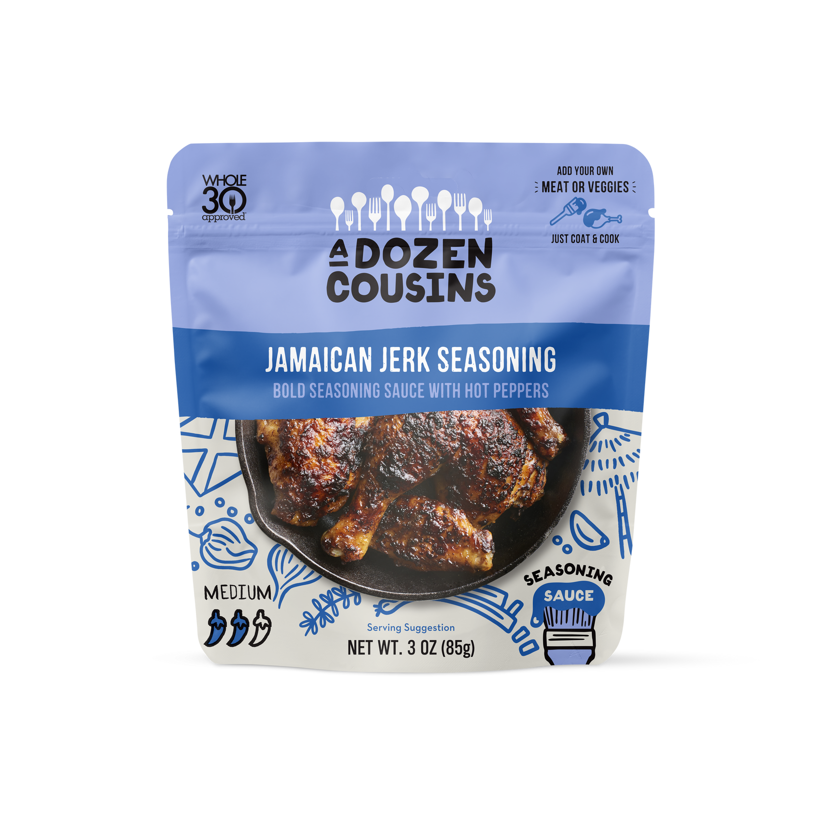 Jamaican Jerk Seasoning Sauce (10 Pack) A Dozen Cousins