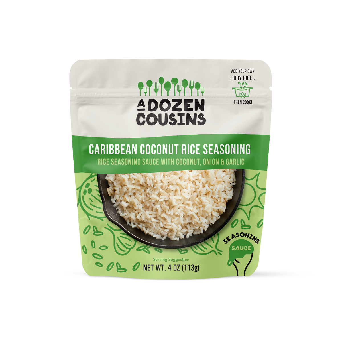 Caribbean Coconut Rice Seasoning Sauce (10 Pack) A Dozen Cousins