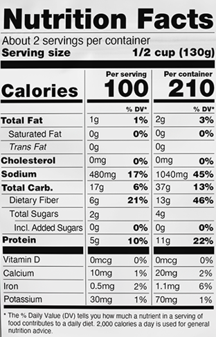 Nutritional Label